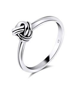 Dainty Knotted Silver Ring NSR-809